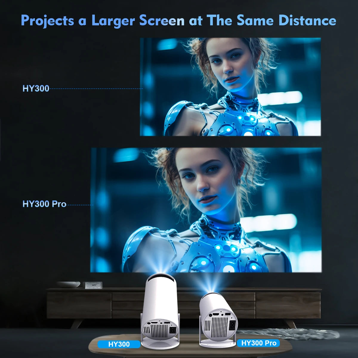 TechNest™Magcubic HY300 Pro 4K Projector - Android 11, WiFi 6