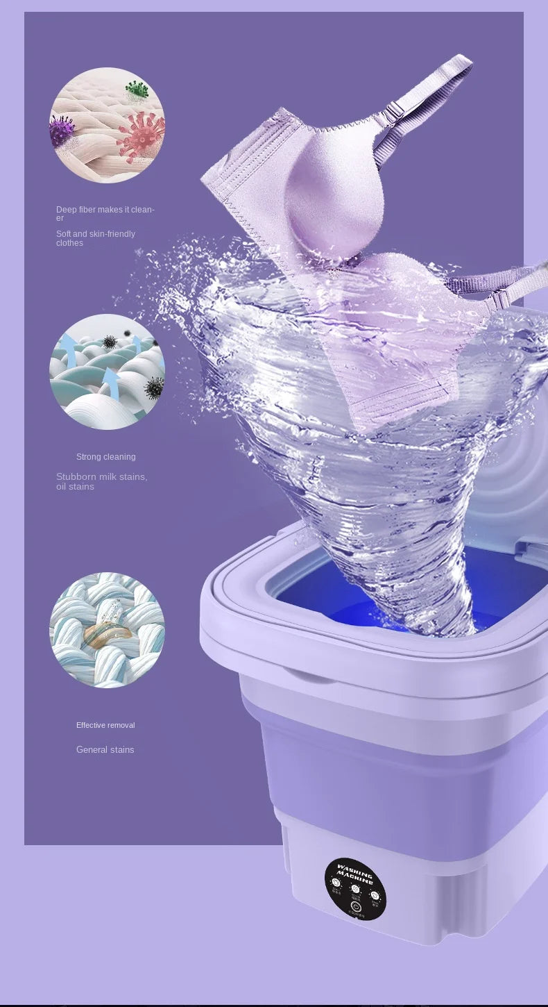 TechNest™8L Portable Mini Washing Machine with Spin Dryer