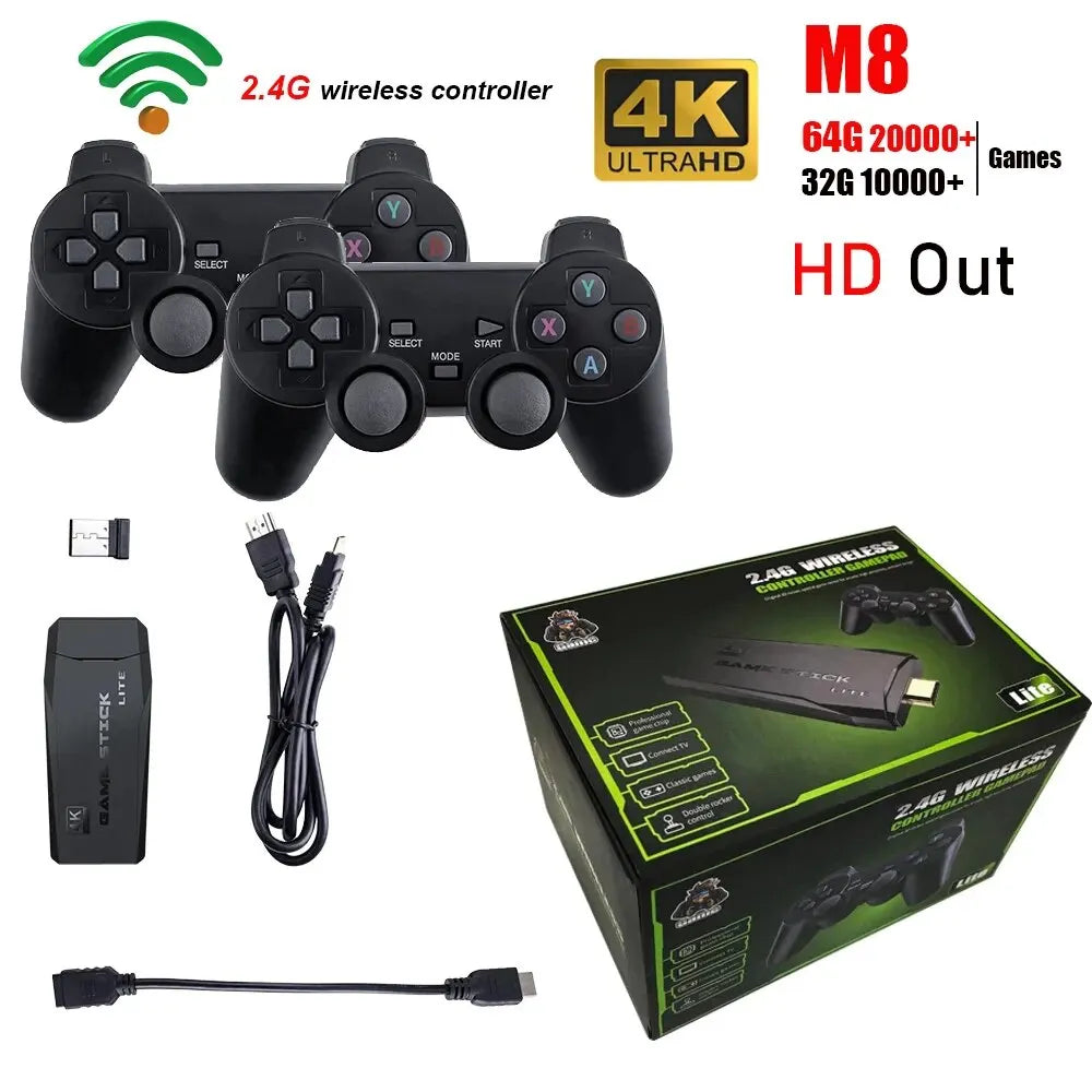 TechNest™4K Game Console with Wireless Controllers & 20000 Games